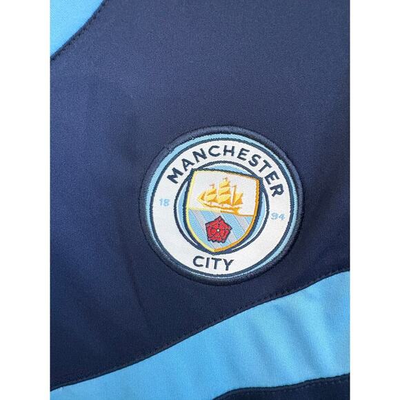 Manchester City FC Boys Training Jersey Navy Blue Youth Large Soccer Football - Picture 7 of 9